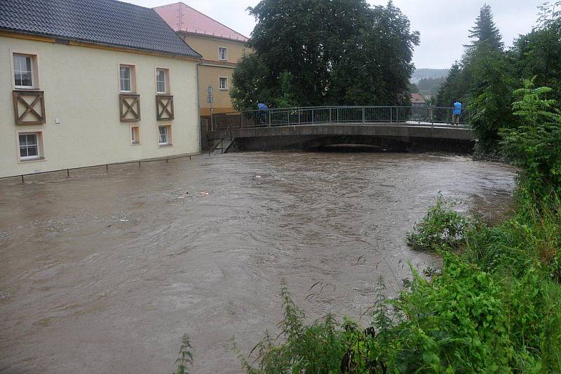 Velká voda ve Varnsdorfu - srpen 2010