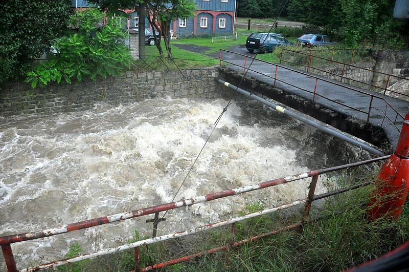 Velká voda ve Varnsdorfu - srpen 2010