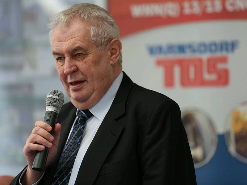 Miloš Zeman ve Varnsdorfu.