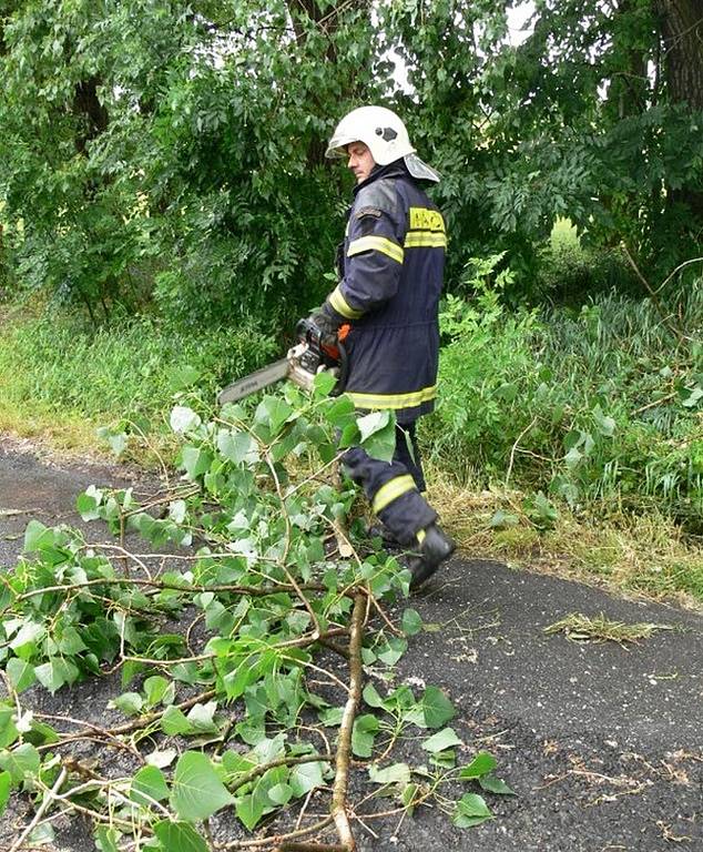 Průtrž mračen polámala ve Varnsdorfu stromy a ty spadly na elektrické vedení