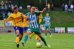 TO BYLA ŠKODA. Varnsdorf (ve žlutém) doma remizoval 0:0 s FK Bohemians Praha.