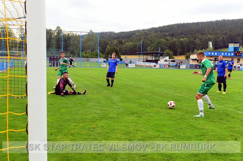 PŘÍPRAVA. Vilémov (v zeleném) doma přejel Rumburk 6:1.