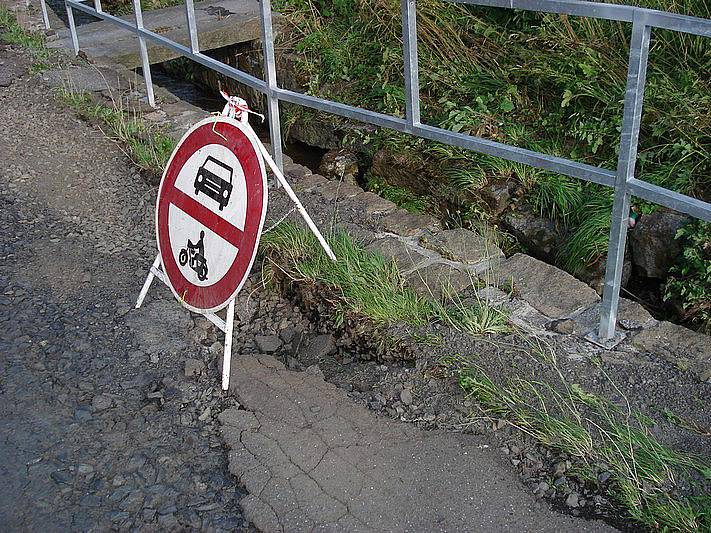 Škody po velké vodě v okolí Šluknova.