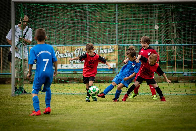 FINÁLE. Ti nejmenší fotbalisté bojovali v Březinách o titul okresního přeborníka.