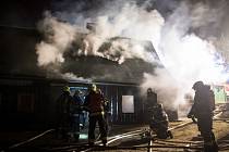 Požár rodinného domu v Rumburku.