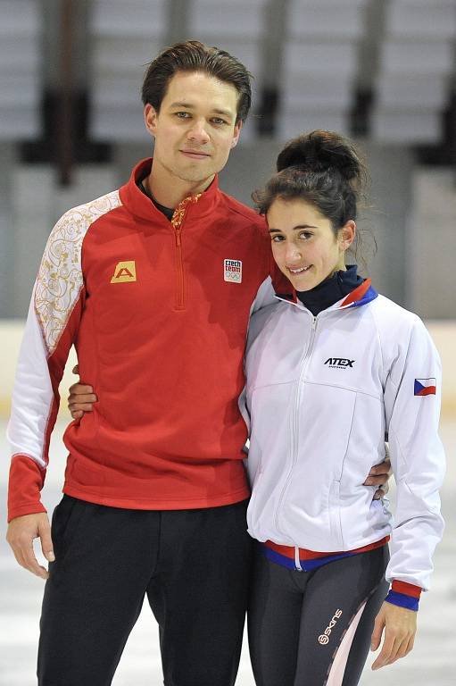 REPREZENTANTI. Český pár Cortney Mansour a Michal Češka při tréninku v České Lípě.