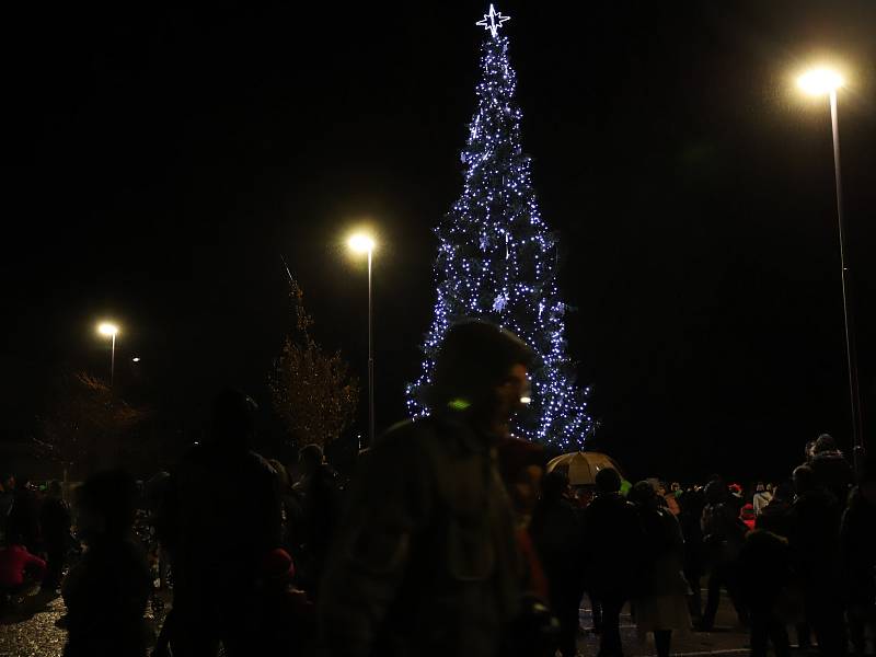 Rozsvícení vánočního stromu ve Varnsdorfu.