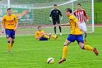 REMÍZA. FK Varnsdorf (žlutá) vs. Viktoria Žižkov 1:1.