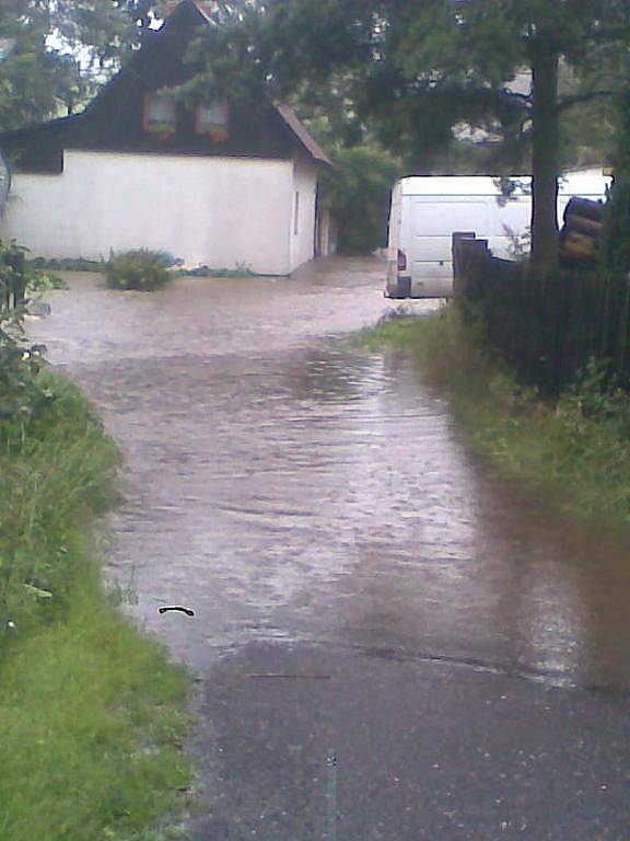 Velká voda ve Verneřicích.