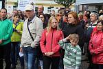 Demonstranty proti Andreji Babišovi přijel do Děčína podpořit Michael Kocáb.