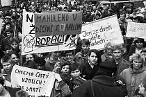 Protesty proti špatnému ovzduší v listopadu 1989
