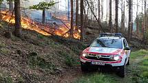 Lesy v Českém Švýcarsku zasáhl mohutný požár.