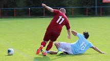 Šluknov (v červeném) v rámci oslav založení klubu porazil 2:1 Skalici.