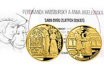 Sada dvou dukátů Královské dvojice - Ferdinand I. Habsburský a Anna Jagellonská