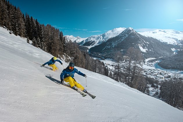 Davos Klosters na lyže a snowboard
