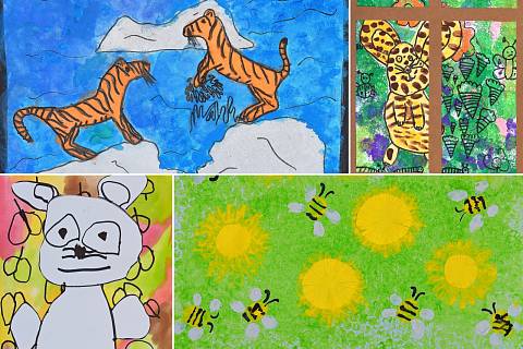 Obrázky v dětské výtvarné soutěži na téma Můj/Náš svět