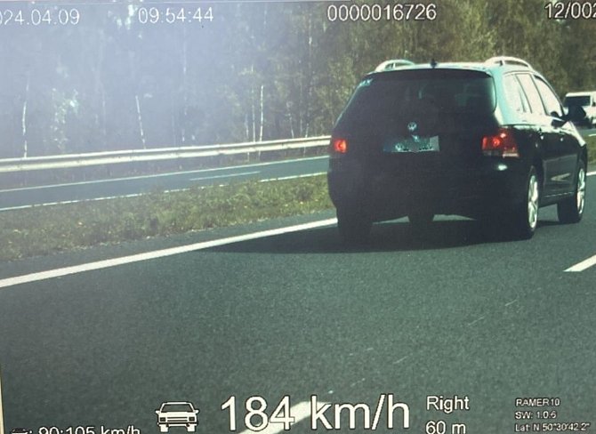 Jeden z řidičů na Chomutovsku překročil povolenou rychlost dvakrát. Policisté mu naměřili 184 kilometrů v hodině.