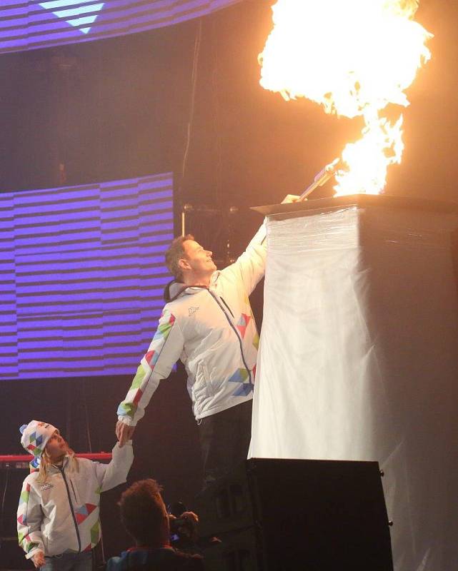 Zahajovací ceremoniál zimních Olympijských her dětí a mládeže 2016, který proběhl na chomutovském zimním stadionu.