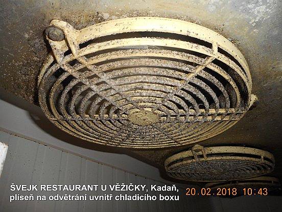 Špína v kadaňské restauraci Švejk na snímcích hygieniků