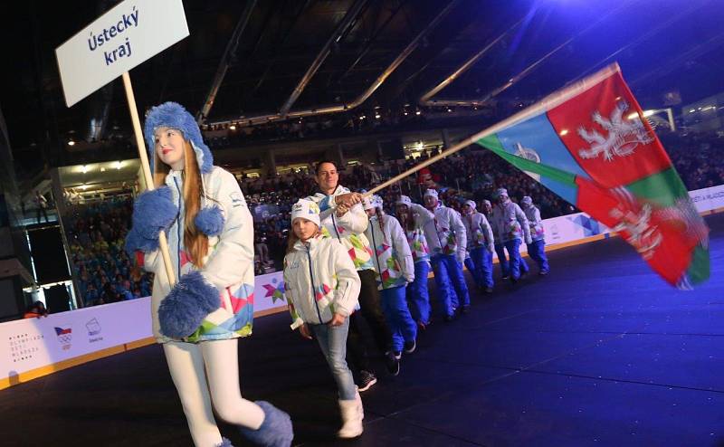 Zahajovací ceremoniál zimních Olympijských her dětí a mládeže 2016, který proběhl na chomutovském zimním stadionu.