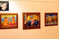 Naivní malířka Sylva Prchlíková vystavuje v Galerii Lurago v Chomutově.