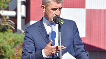 Bývalou elektrárnu v Prunéřově, místo které by mohla vzniknout gigafactory, navštívil premiér Andrej Babiš.