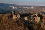 Zřícenina hradu Šumburk u Klášterce nad Ohří.