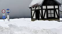 Zima na vrcholcích Krušných hor