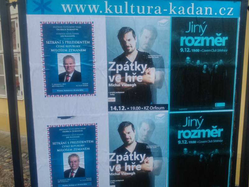 Poslední zastávkou Miloše Zemana v Ústeckém kraji je Kadaň.