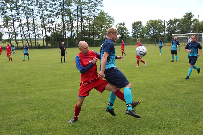 Údlice (v modrém) naposledy zdolaly Strupčice 4:1.