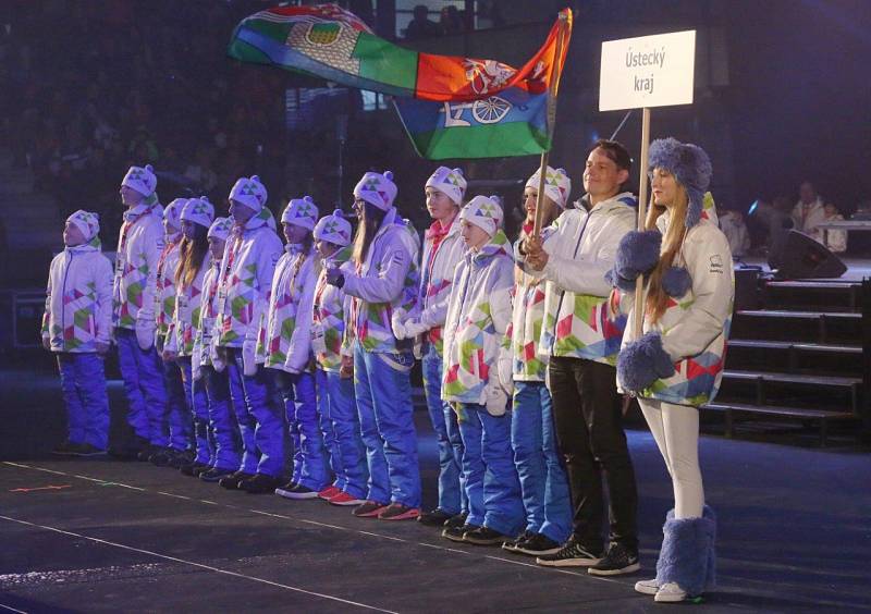 Zahajovací ceremoniál zimních Olympijských her dětí a mládeže 2016, který proběhl na chomutovském zimním stadionu.