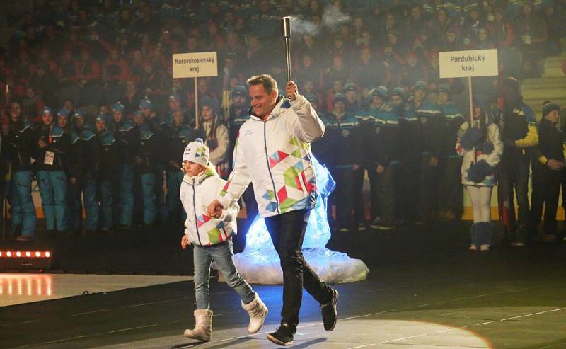 Zahajovací ceremoniál zimních Olympijských her dětí a mládeže 2016, který proběhl na chomutovském zimním stadionu.