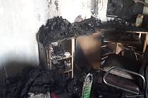 Takto dopadl byt, ve kterém hořelo.