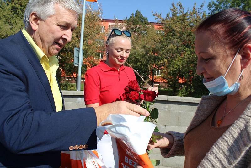 Mítink ČSSD na Ústecku. Lídr kandidátky Jaroslav Krákora