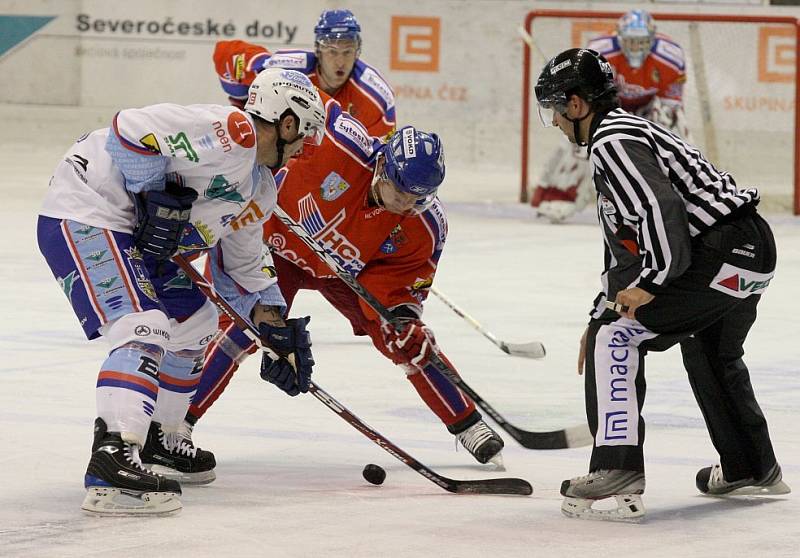 Snímek z utkání hokejové I. ligy Chomutov - Poruba.