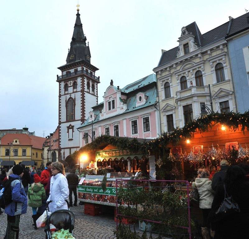 Rozsvícení vánočního stromu v Chomutově, 1. prosince 2013.