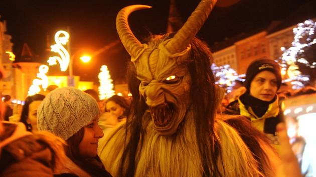 Krampus čerti v Chomutově.