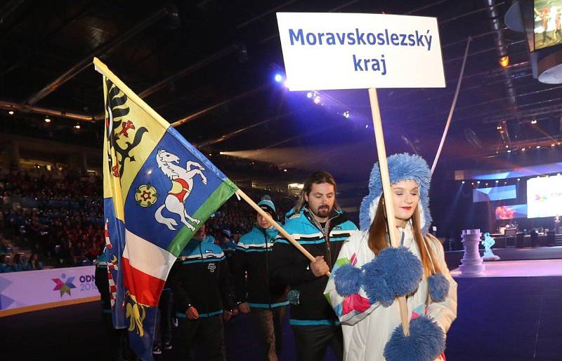 Zahajovací ceremoniál zimních Olympijských her dětí a mládeže 2016, který proběhl na chomutovském zimním stadionu.