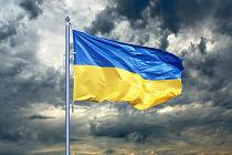 Ukrajinská národní vlajka.