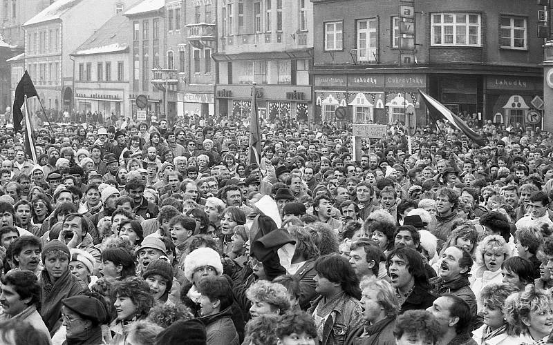 Generální stávka v Chomutově v roce 1989