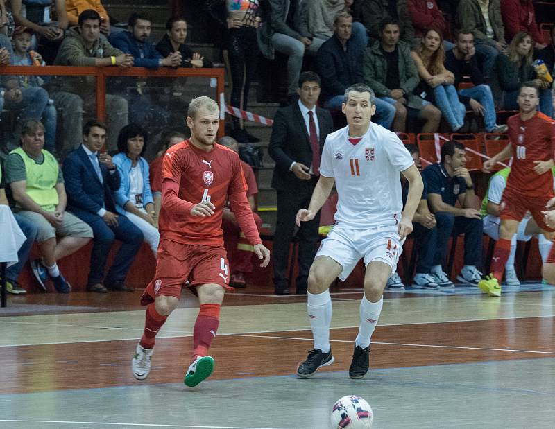 V chomutovské městské sportovní hale se dnes odehrál futsalový zápas Česko - Srbsko s výsledkem 3:4. Odveta se hraje za 14 dní v Srbsku.