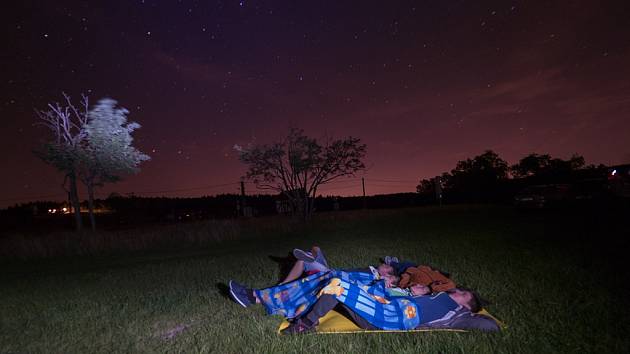 Pozorování Perseid v Lesné na Chomutovsku