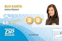 BUS KARTA - bezdotyková čipová karta, kterou budou cestující používat v novém odbavovacím systému MHD.
