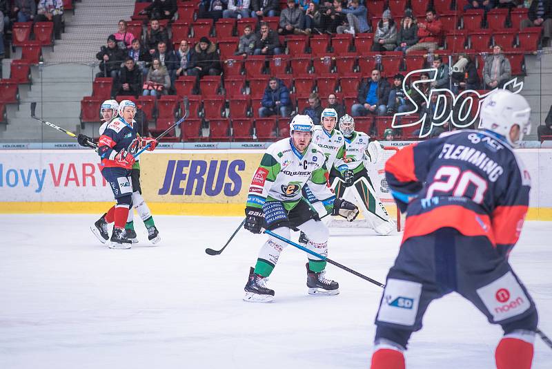 Utkání Tipsport extraligy HC Energie Karlovy Vary -  HC Piráti Chomutov.