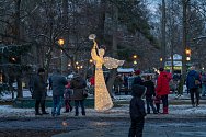 Vánoční park v Chomutově.