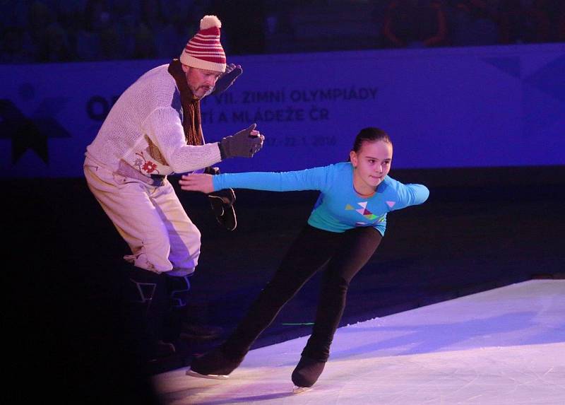 Zahajovací ceremoniál zimních Olympijských her dětí a mládeže 2016, který proběhl na chomutovském zimním stadionu.