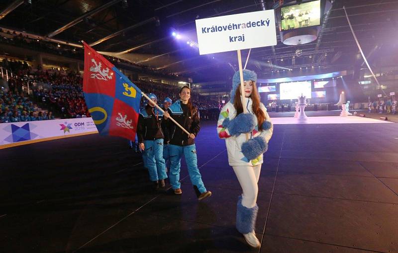 Zahajovací ceremoniál zimních Olympijských her dětí a mládeže 2016, který proběhl na chomutovském zimním stadionu.