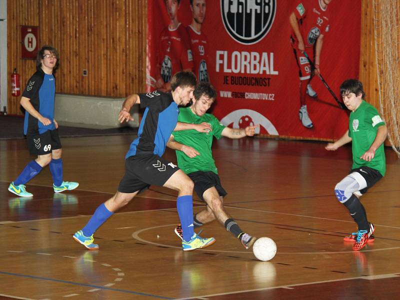 Baník Chomutov – Třebenice 10:2, hráči Baníku v zeleném.