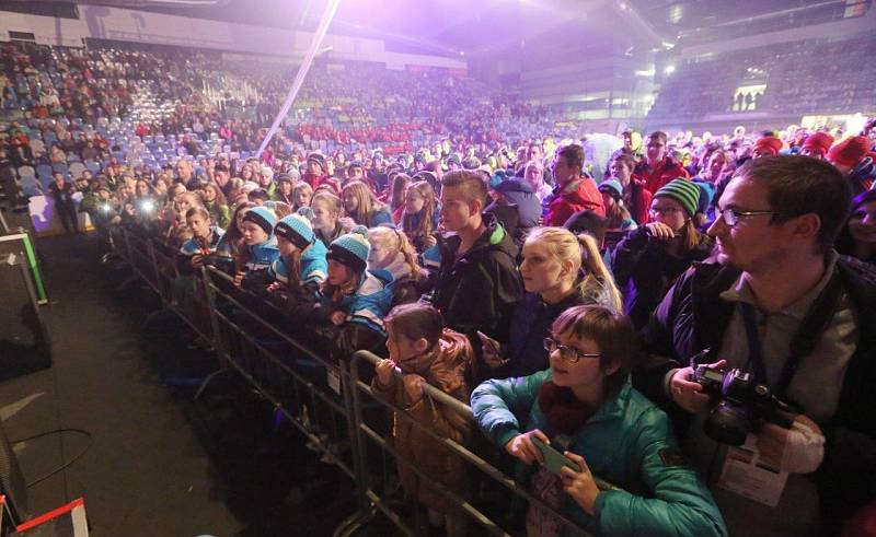 Zahajovací ceremoniál zimních Olympijských her dětí a mládeže 2016, který proběhl na chomutovském zimním stadionu.