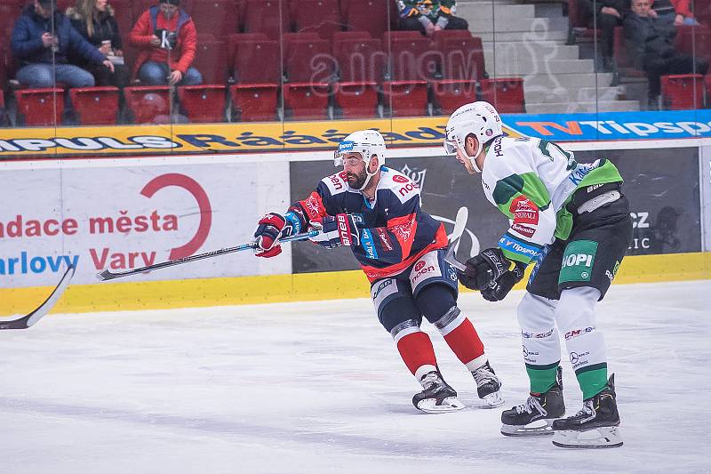 Utkání Tipsport extraligy HC Energie Karlovy Vary -  HC Piráti Chomutov.